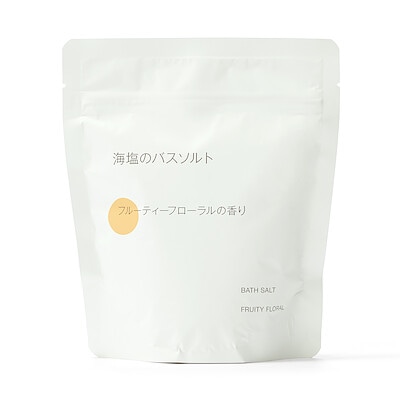 【９月下旬発売予定】海塩のバスソルト　フルーティーフローラルの香り　３６０ｇ／スプーン付