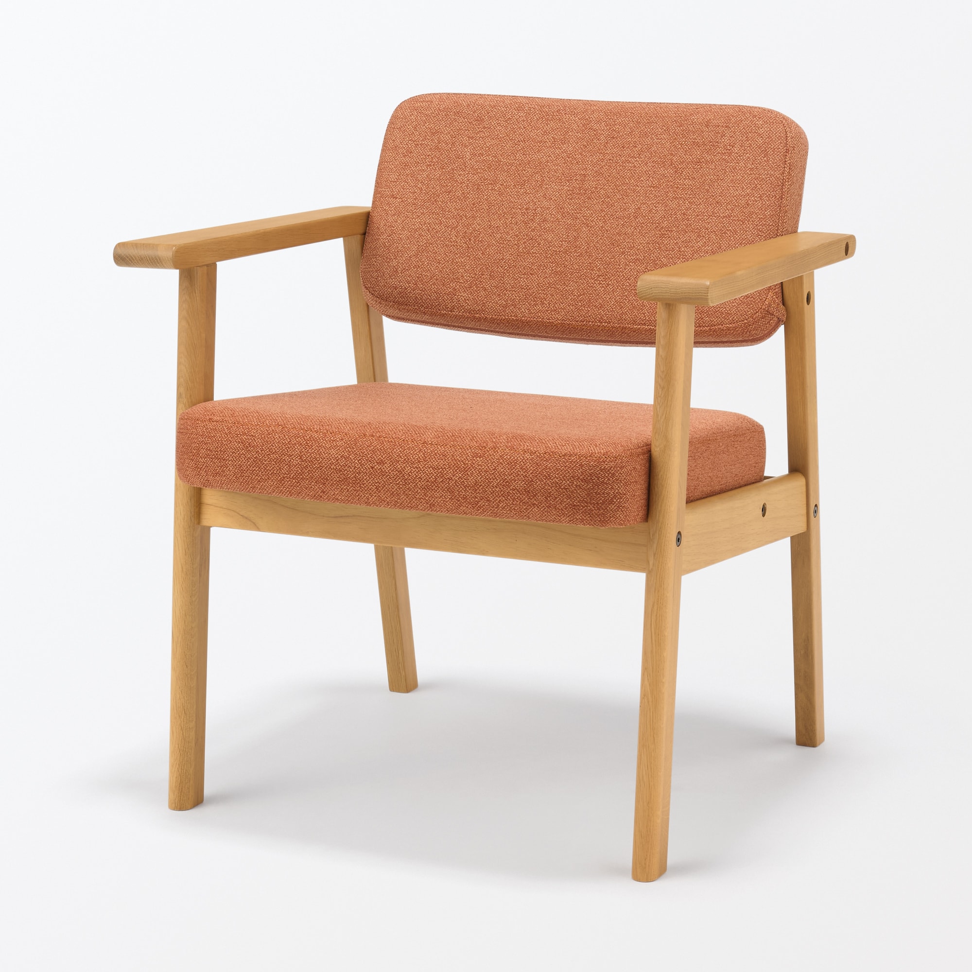 木製アームチェア　オレンジ