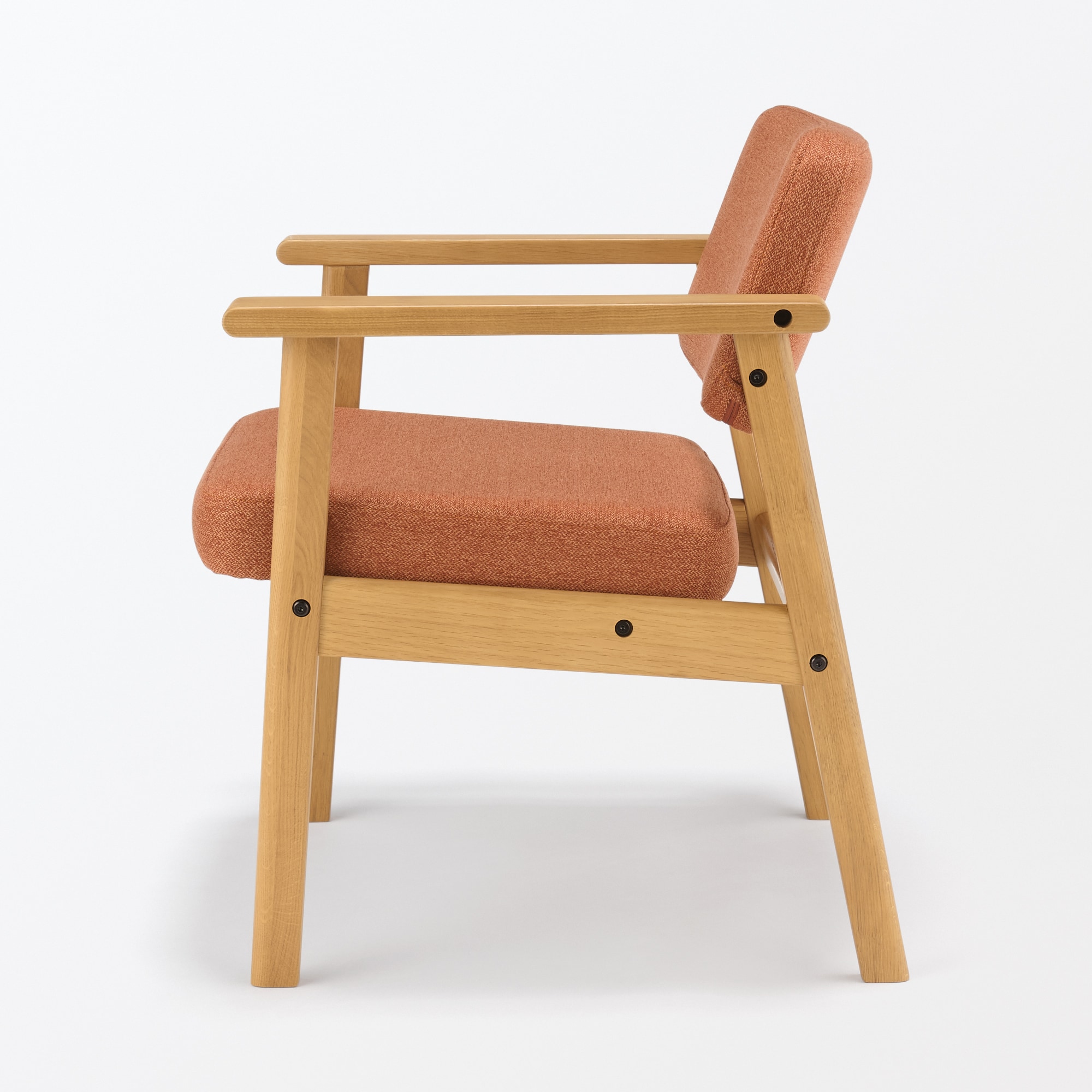 木製アームチェア　オレンジ