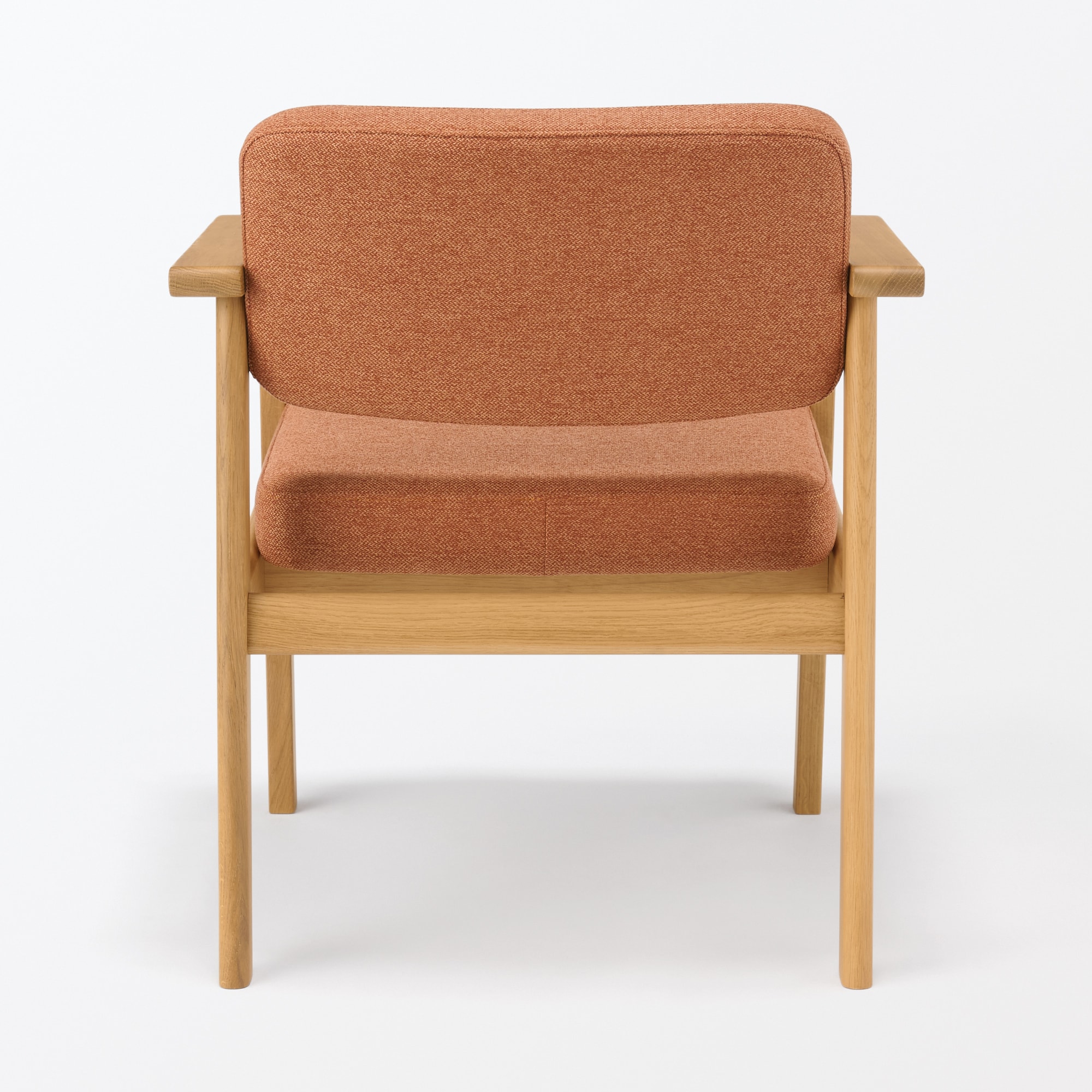 木製アームチェア　オレンジ