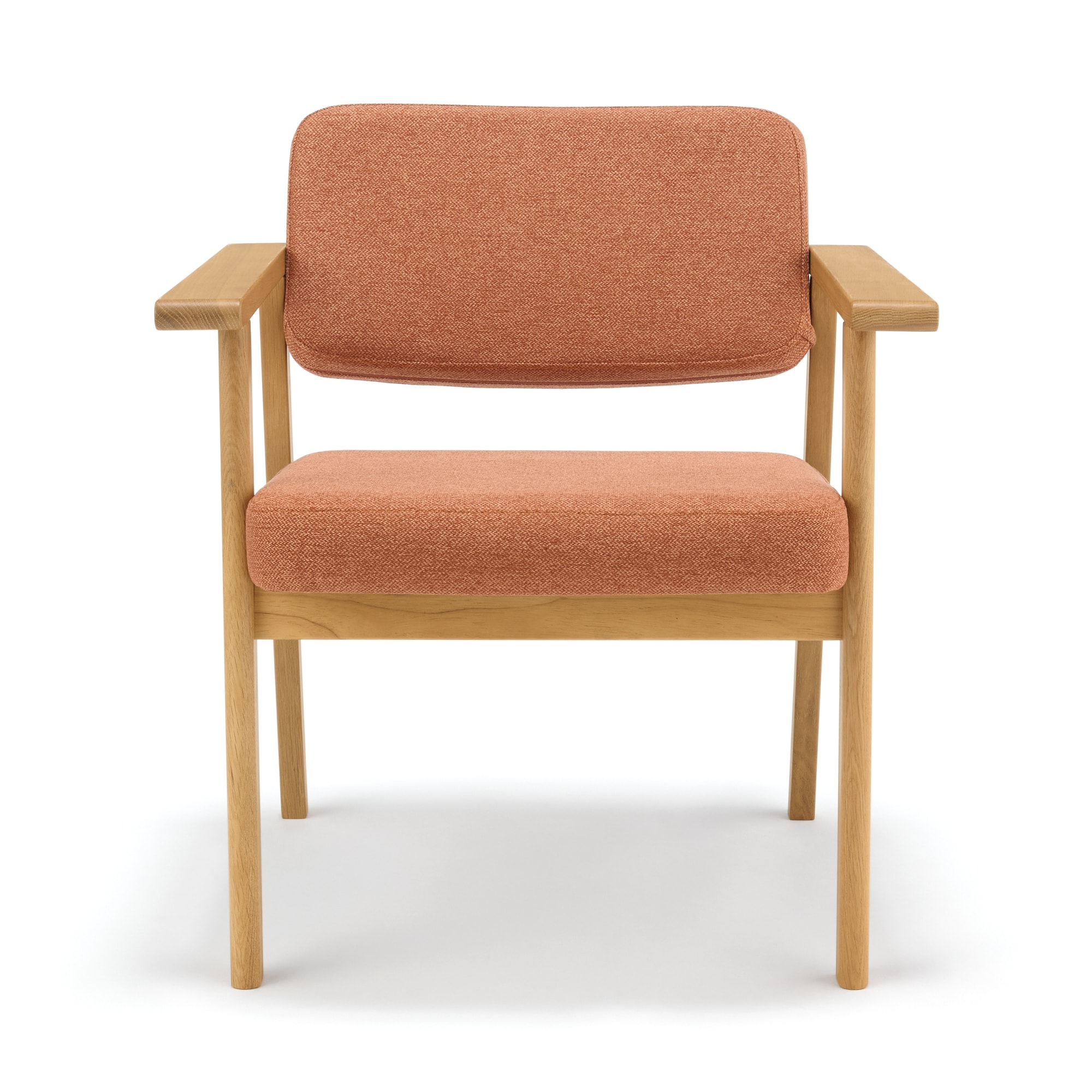 木製アームチェア　オレンジ