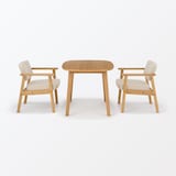 木製アームチェア　ベージュ