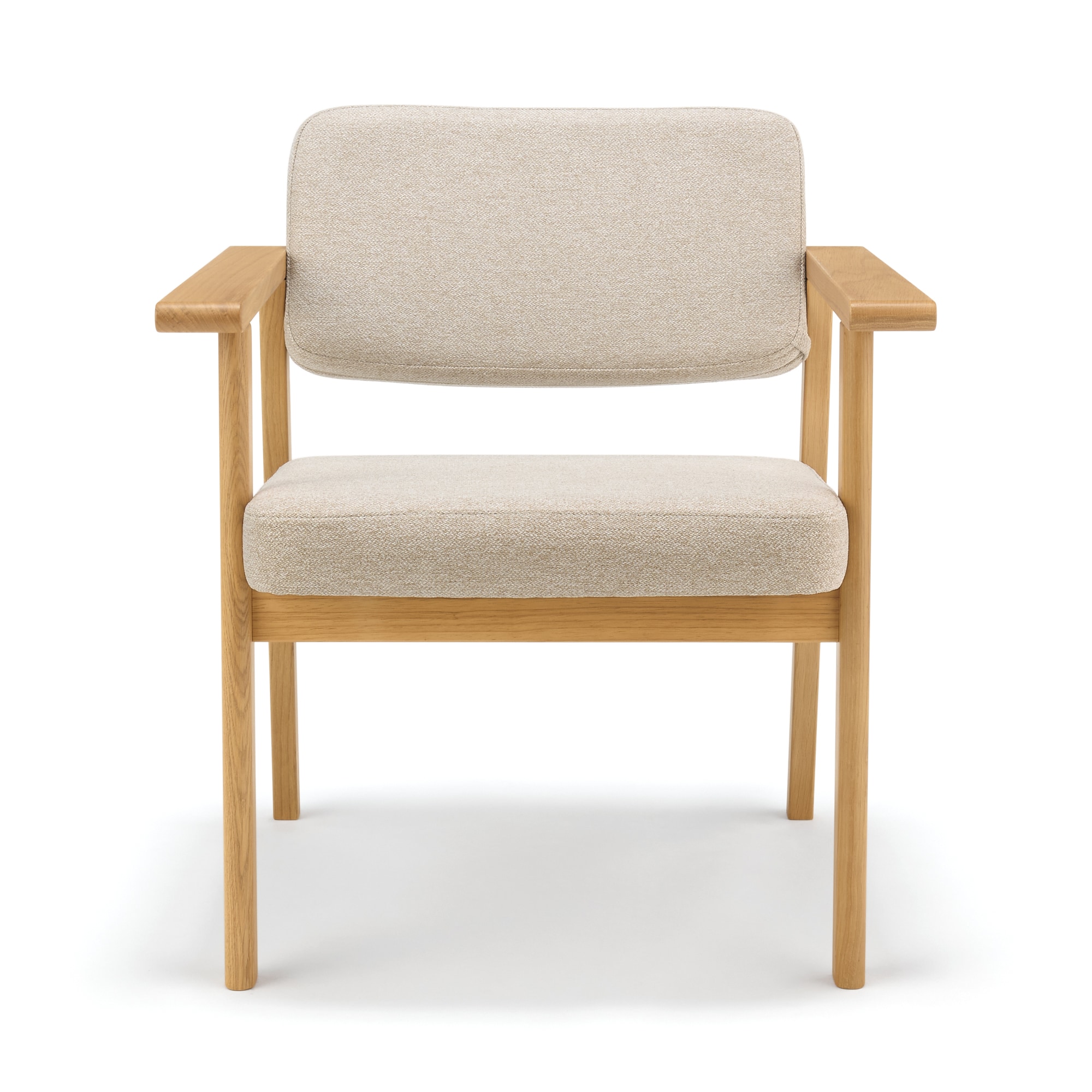 木製アームチェア　ベージュ