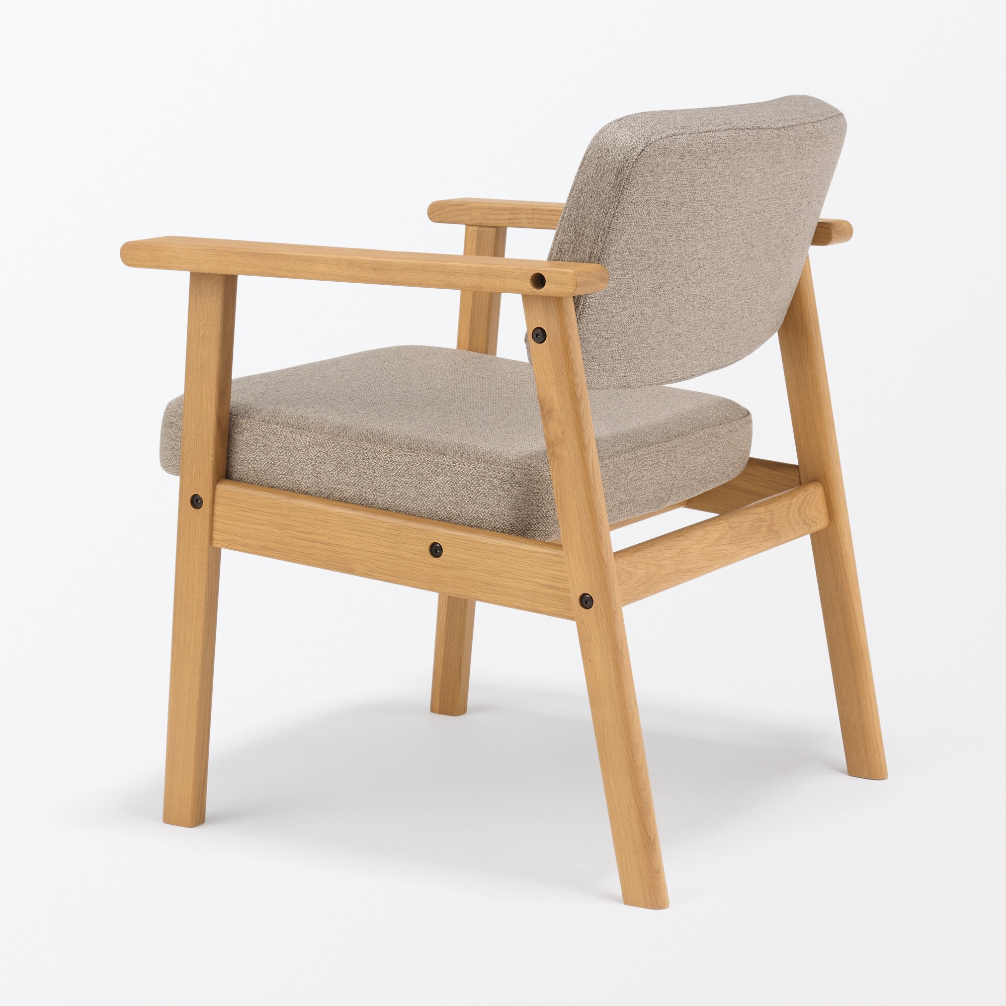 木製アームチェア　ライトブラウン