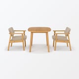 木製アームチェア　ライトブラウン