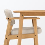 木製アームチェア　ライトブラウン