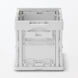 再生ポリプロピレン入り　折りたたみコンテナ　窓付　２０Ｌ　ホワイトグレー