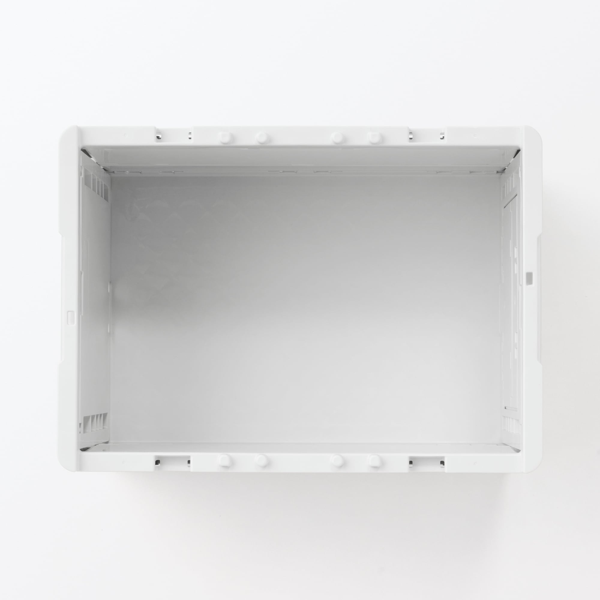 再生ポリプロピレン入り　折りたたみコンテナ　窓付　２０Ｌ　ホワイトグレー