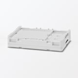 再生ポリプロピレン入り　折りたたみコンテナ　窓付　２０Ｌ　ホワイトグレー