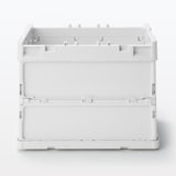 再生ポリプロピレン入り　折りたたみコンテナ　窓付　２０Ｌ　ホワイトグレー