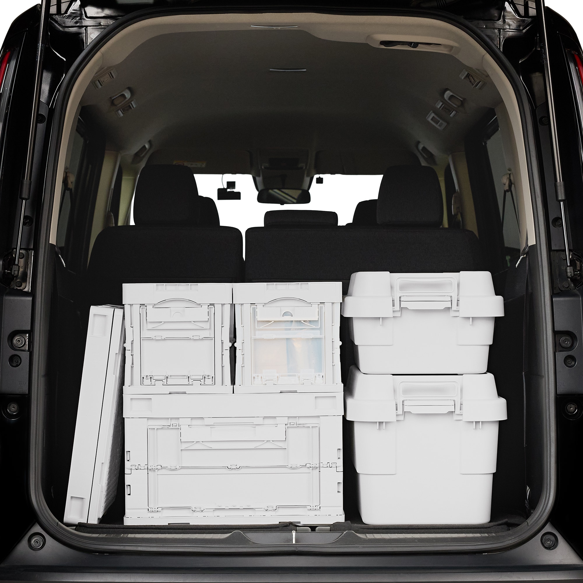 再生ポリプロピレン入り 折りたたみコンテナ 窓付 20L ホワイト