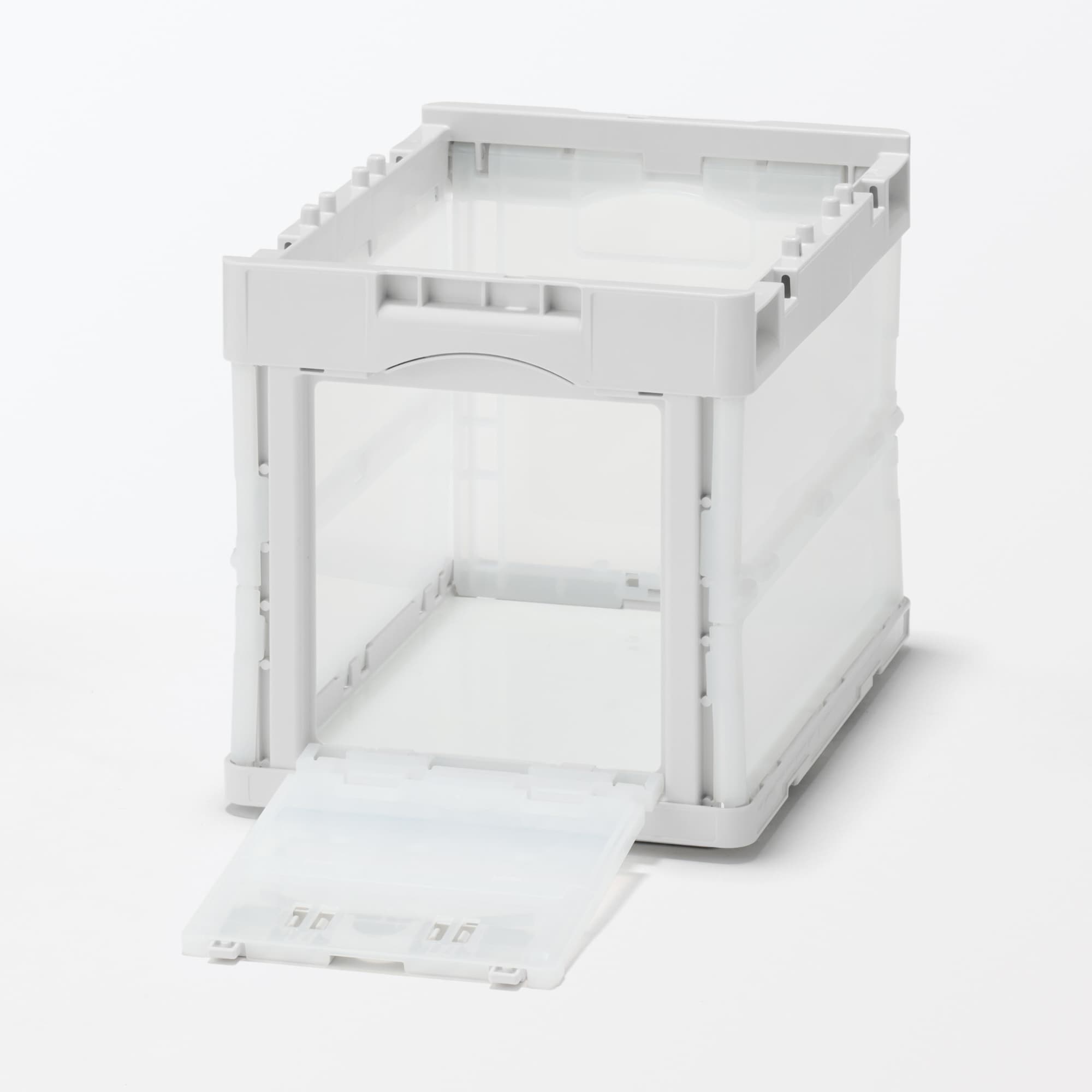 再生ポリプロピレン入り 折りたたみコンテナ 窓付 20L 半透明