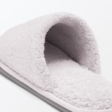 洗える綿パイルスリッパ・前あき