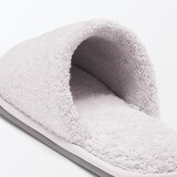 洗える綿パイルスリッパ・前あき