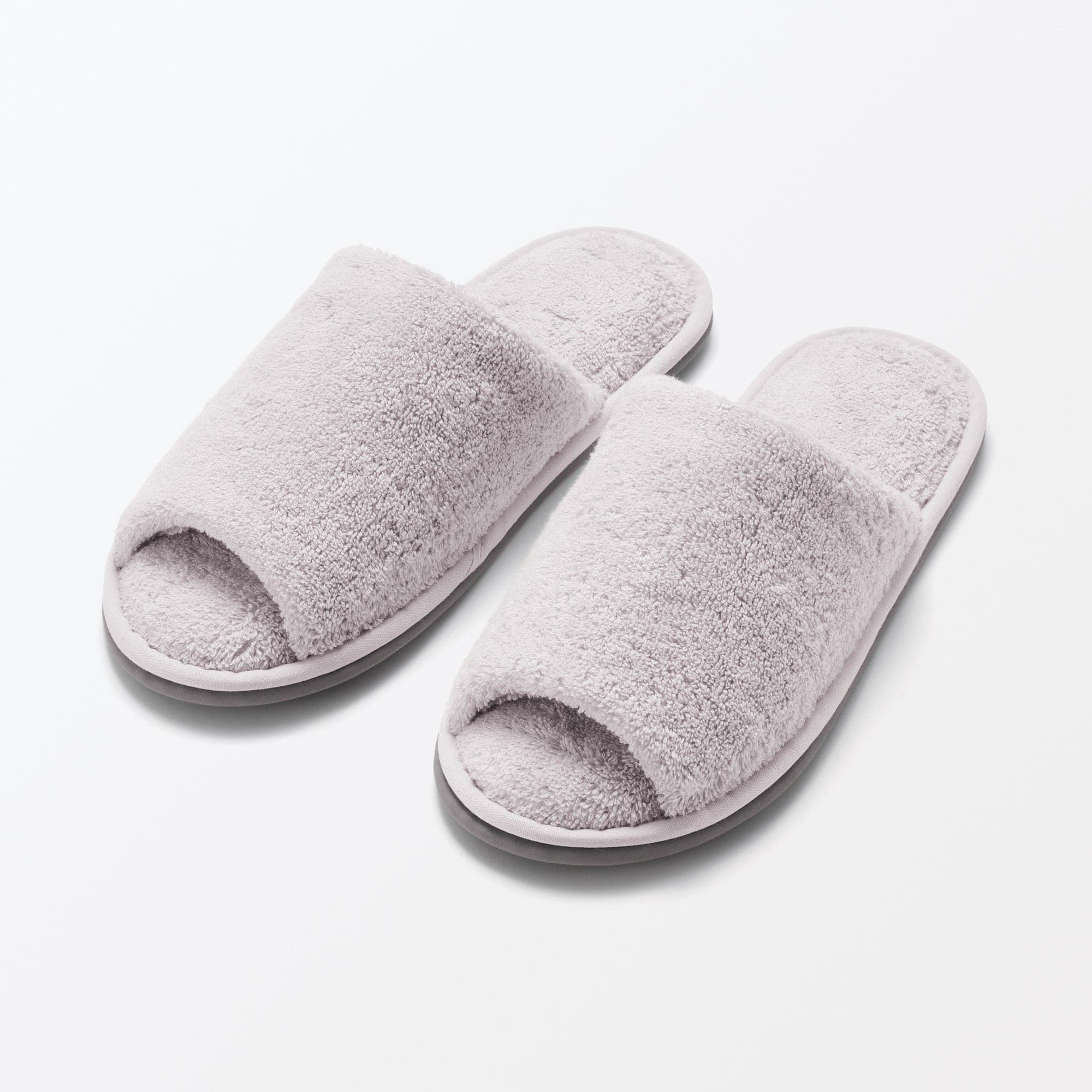 洗える綿パイルスリッパ・前あき