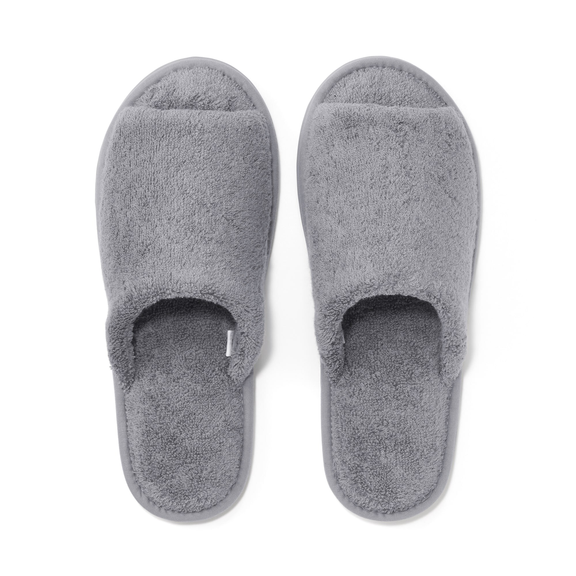 洗える綿パイルスリッパ・前あき