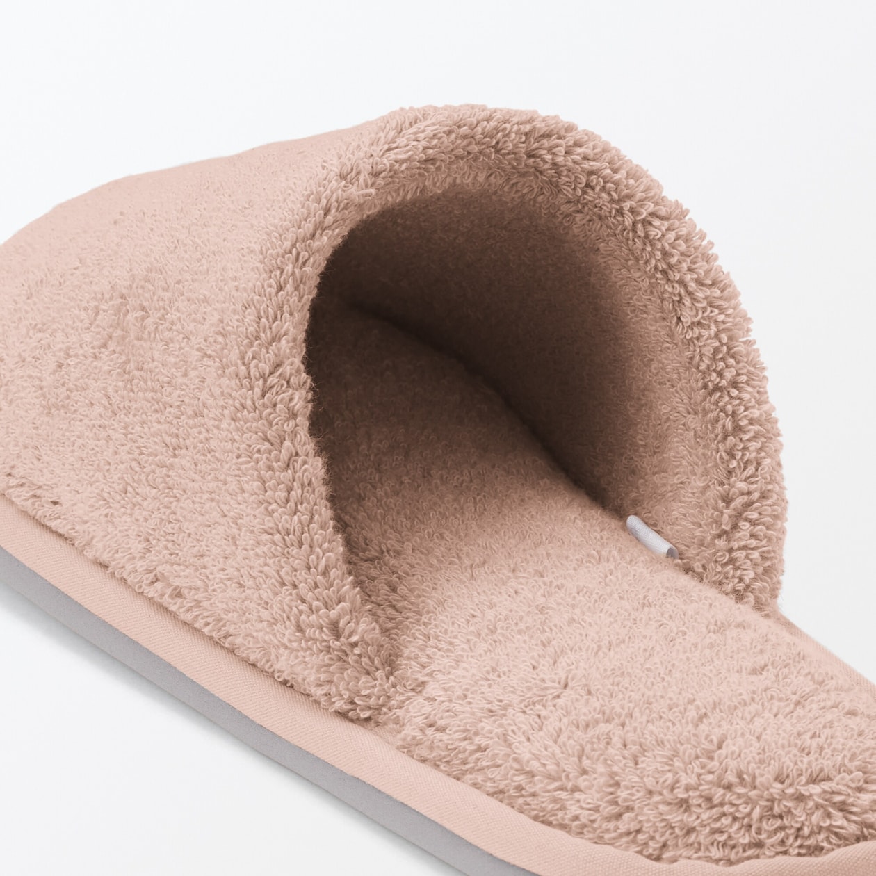 洗える綿パイルスリッパ・前あき