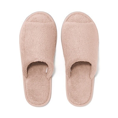 洗える綿パイルスリッパ・前あき　Ｌ