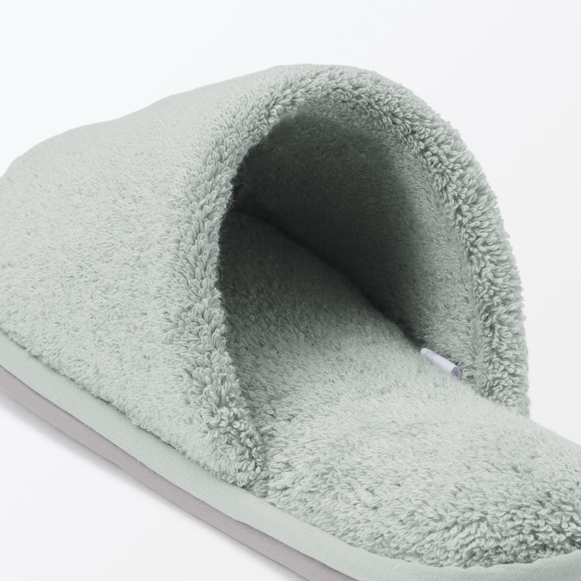 洗える綿パイルスリッパ・前あき