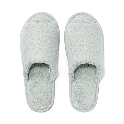 洗える綿パイルスリッパ・前あき　M～L