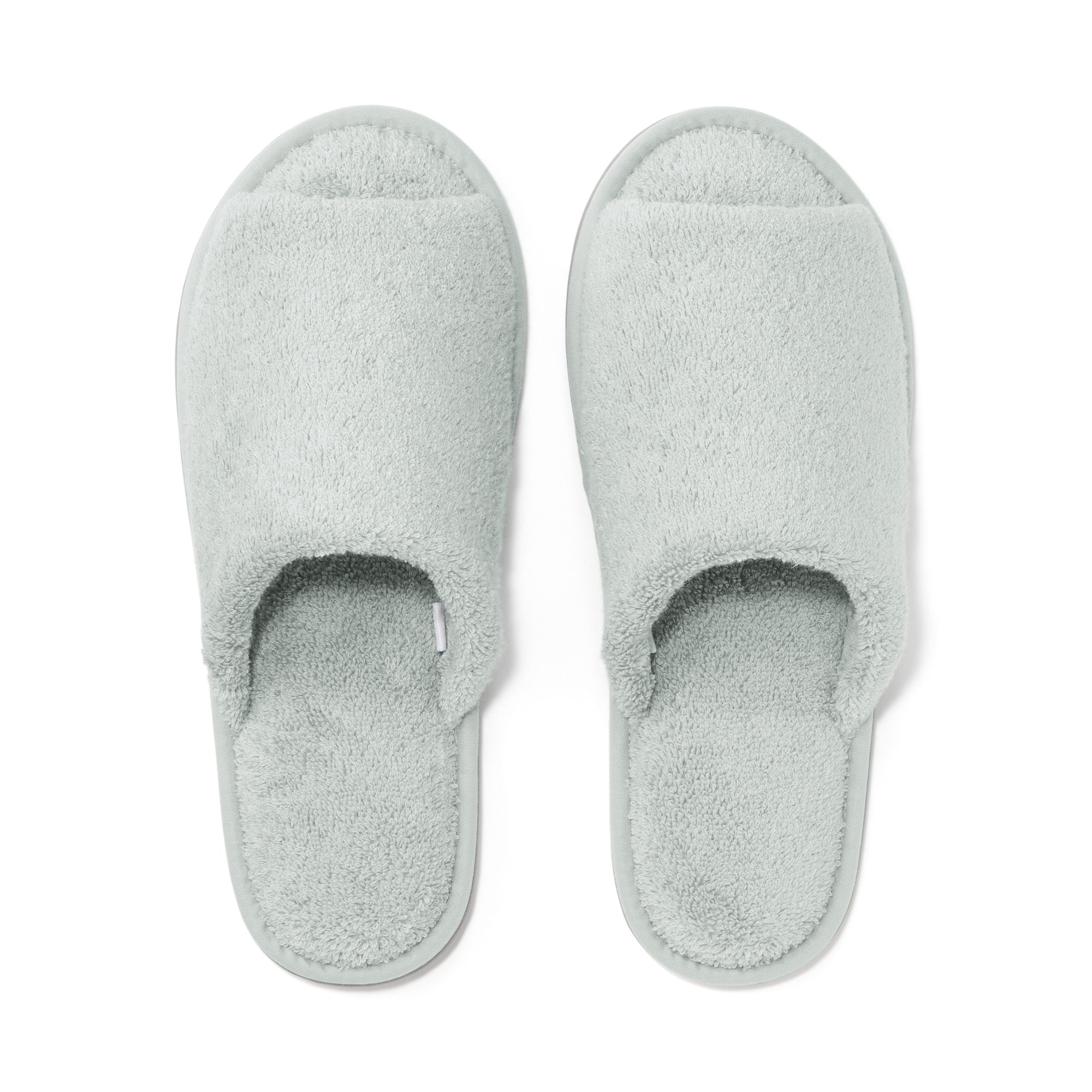 洗える綿パイルスリッパ・前あき
