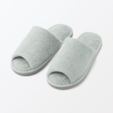 洗える綿パイルスリッパ・前あき