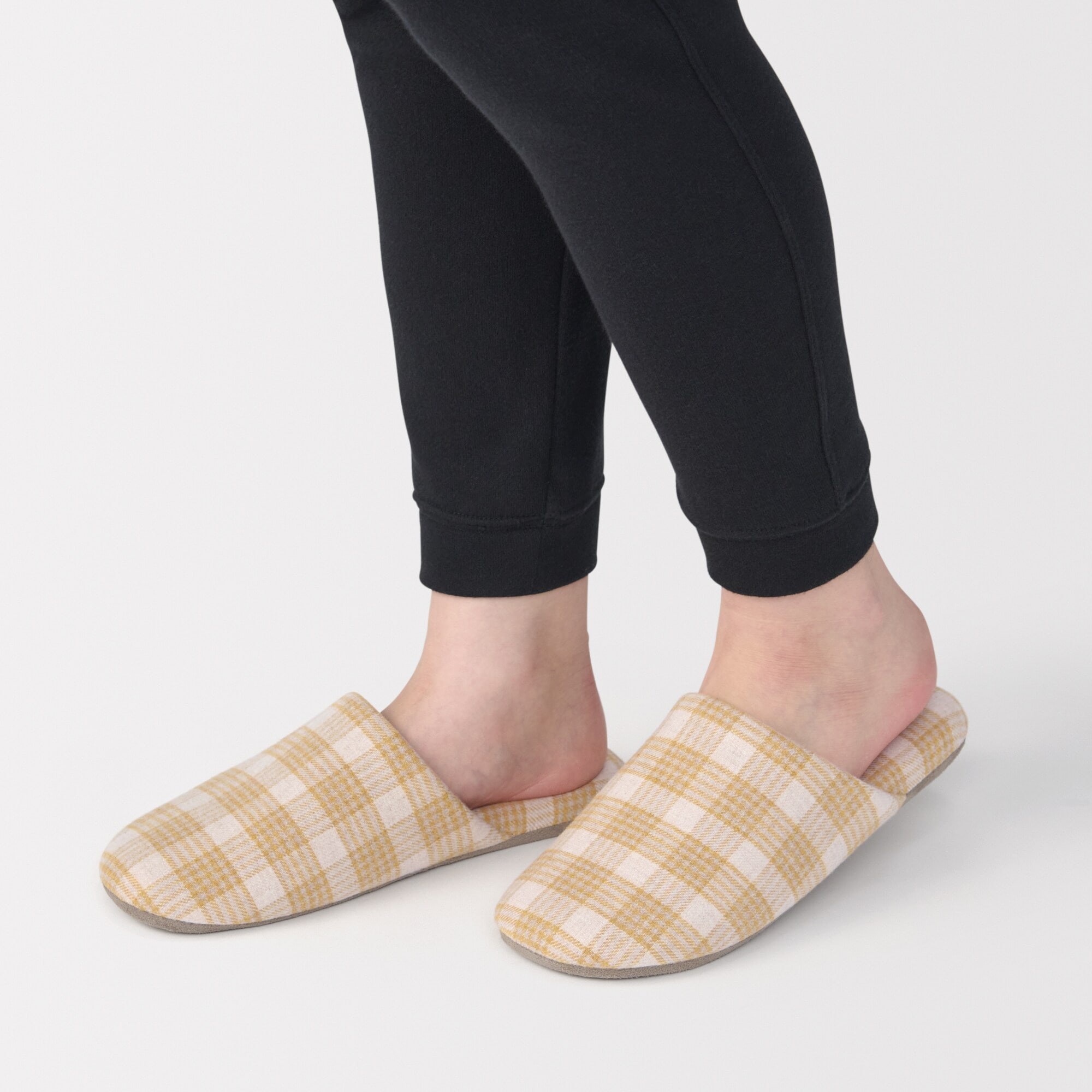 綿フランネル履き心地やわらか足なりスリッパ