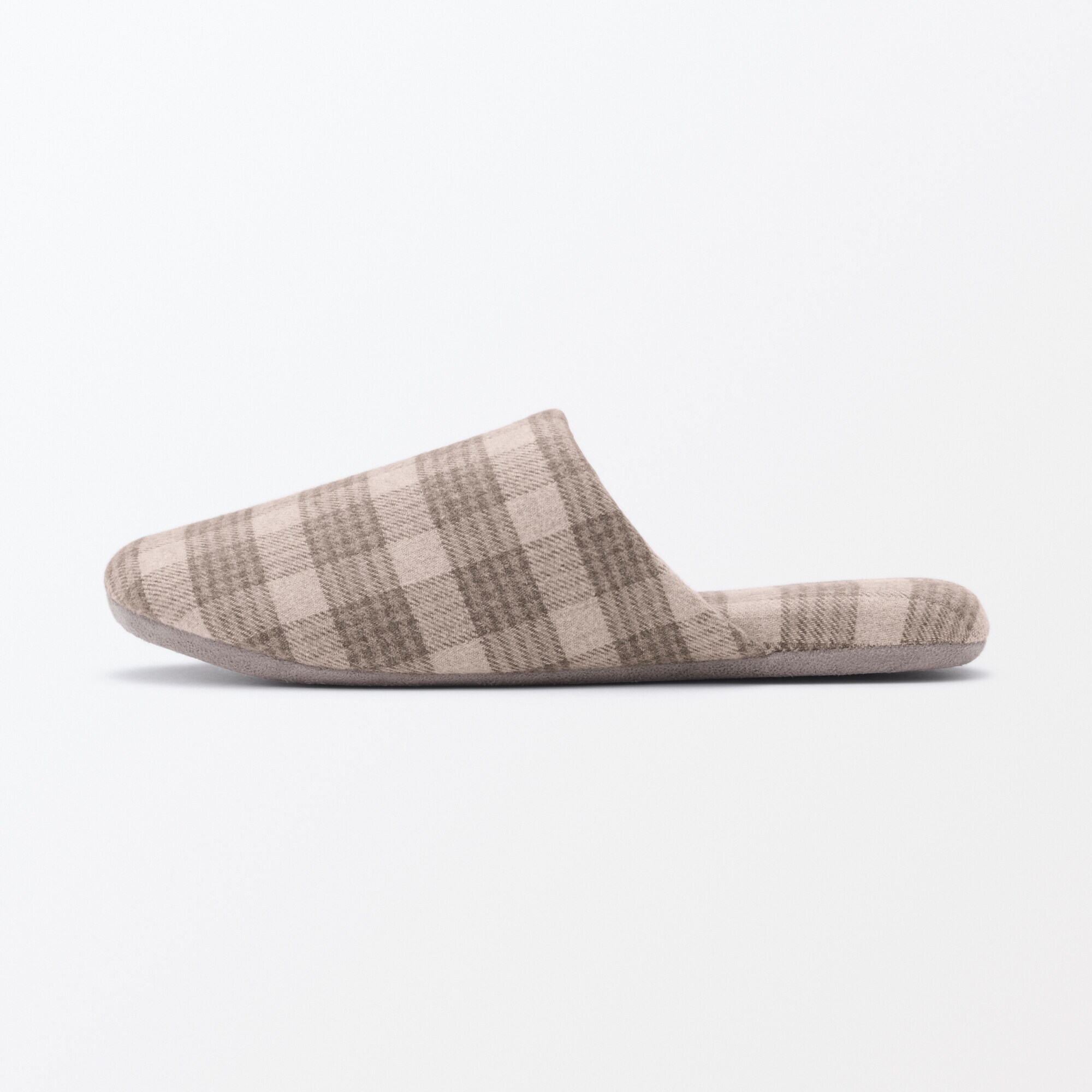 綿フランネル履き心地やわらか足なりスリッパ