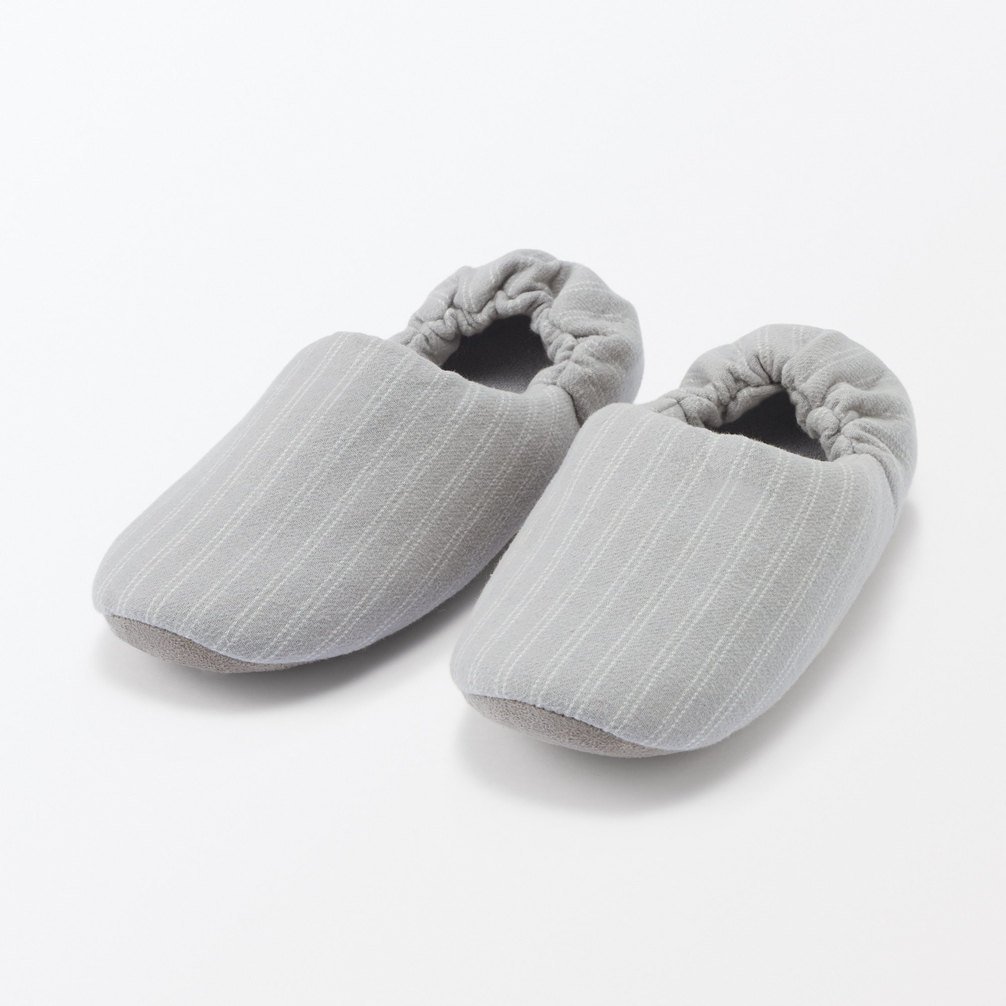 綿フランネルかかとにフィットするルームシューズ