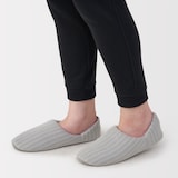 綿フランネルかかとにフィットするルームシューズ