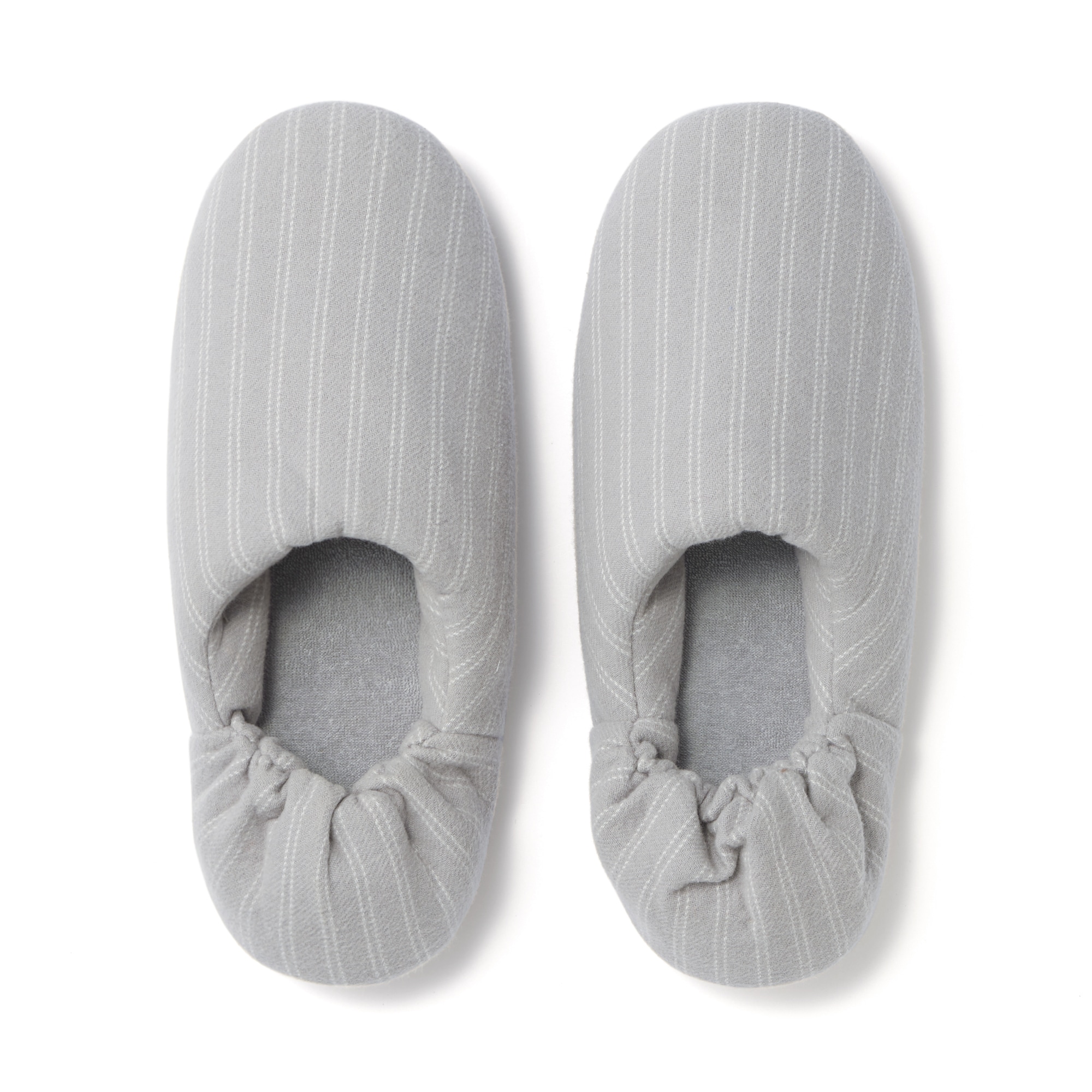 綿フランネルかかとにフィットするルームシューズ