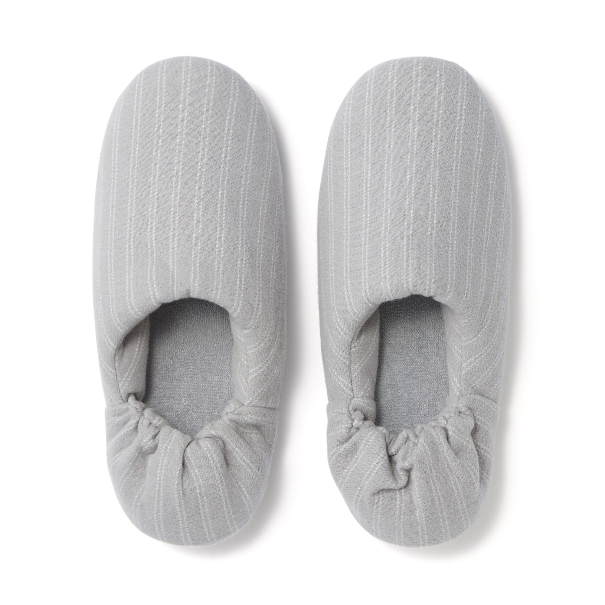 綿フランネルかかとにフィットするルームシューズ