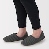 綿フランネルかかとにフィットするルームシューズ