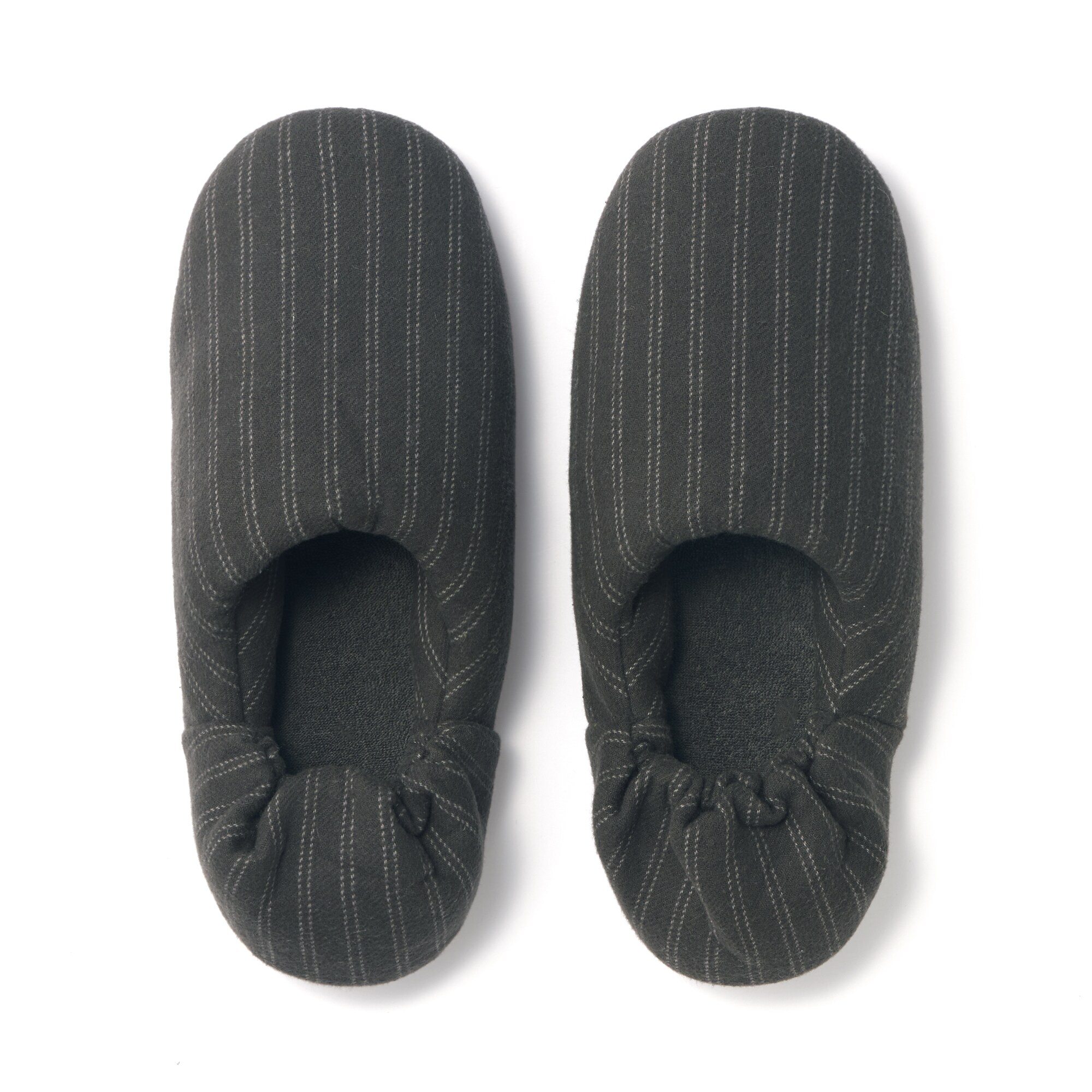 綿フランネルかかとにフィットするルームシューズ