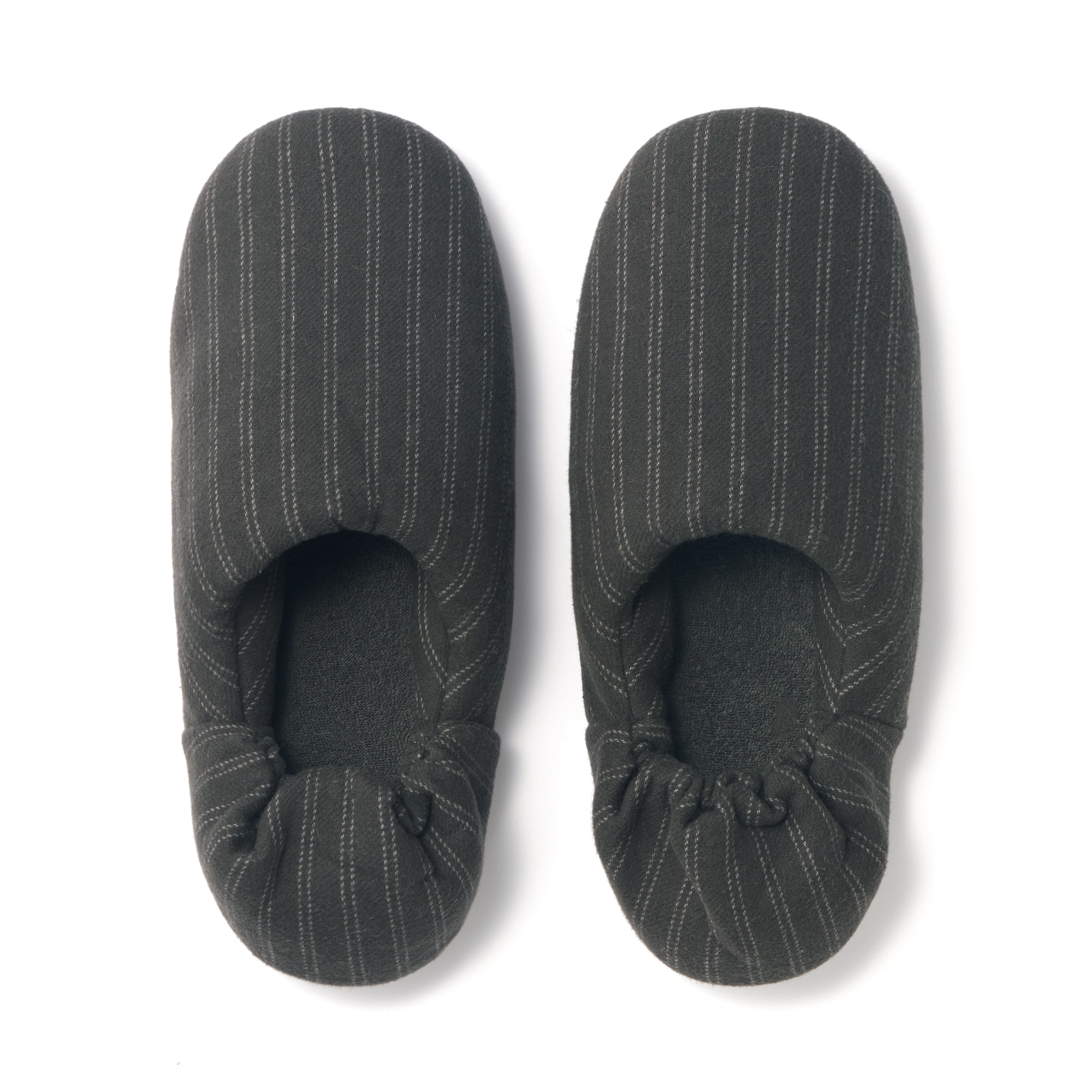 綿フランネルかかとにフィットするルームシューズ