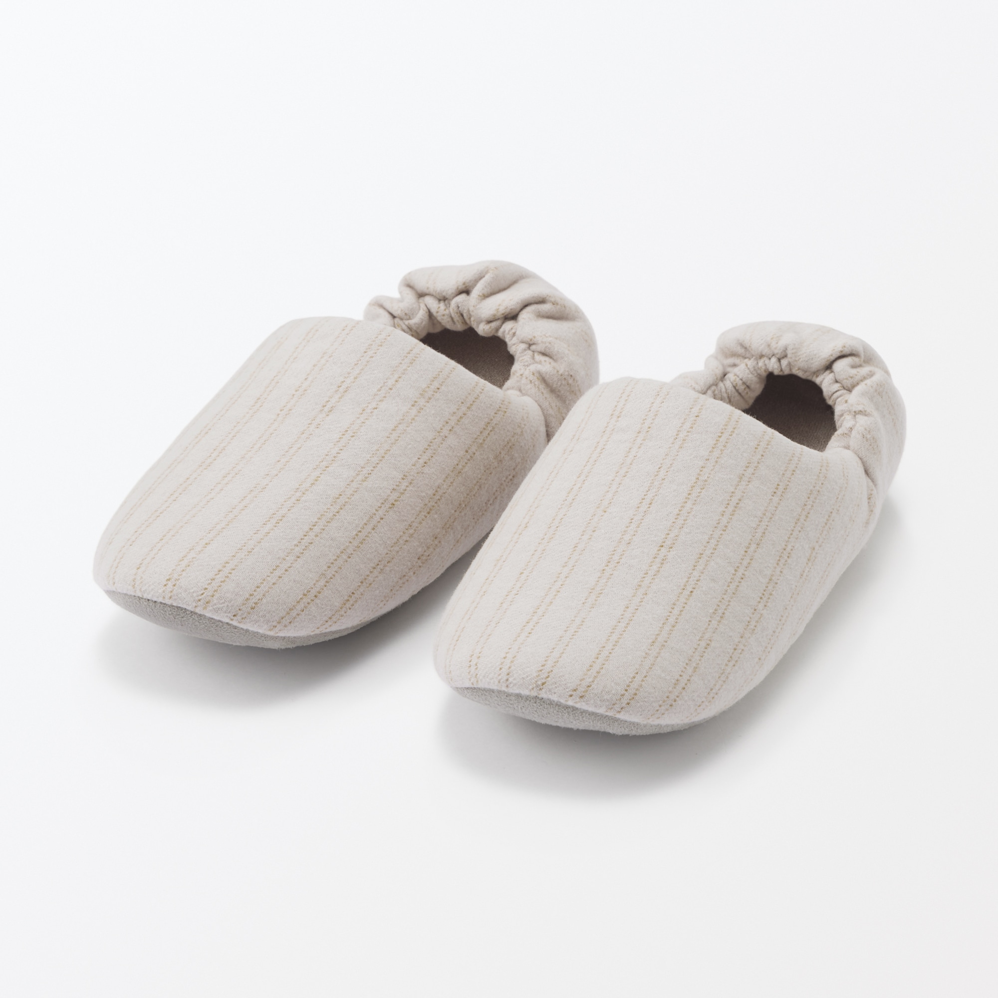 綿フランネルかかとにフィットするルームシューズ