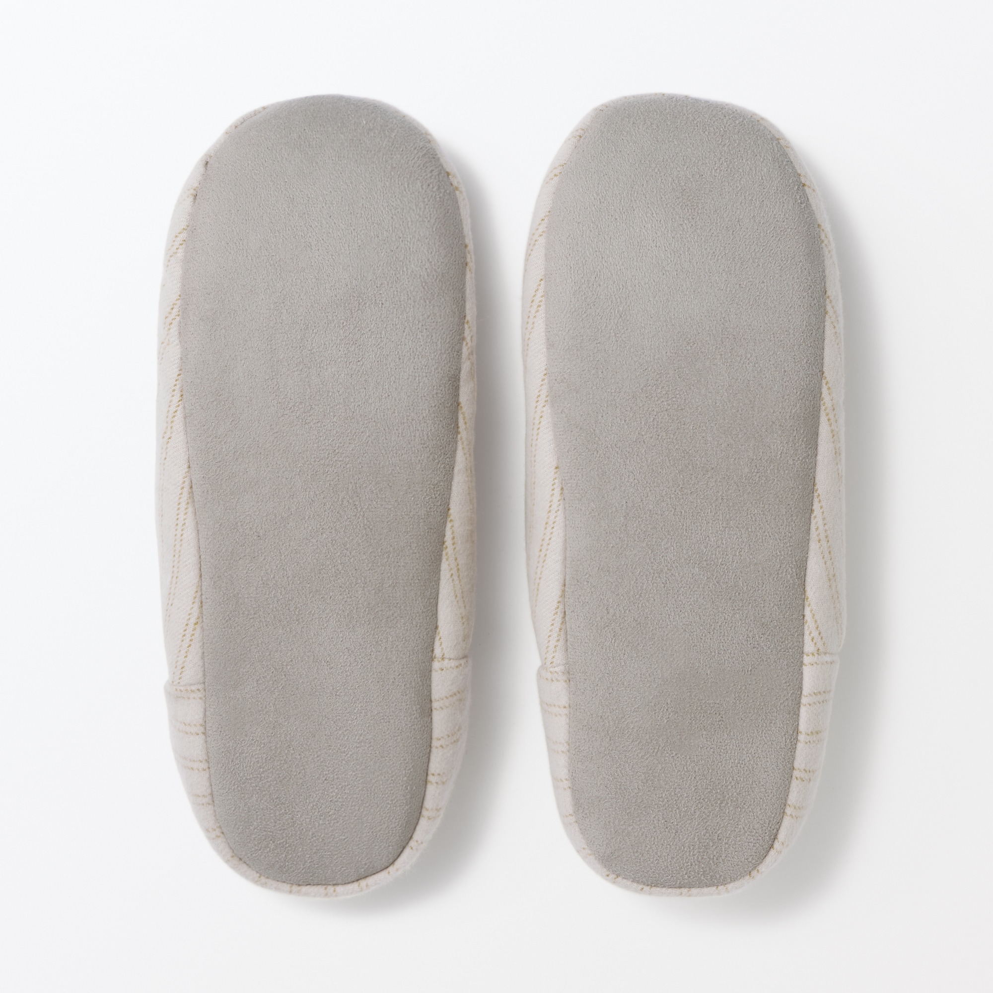 綿フランネルかかとにフィットするルームシューズ