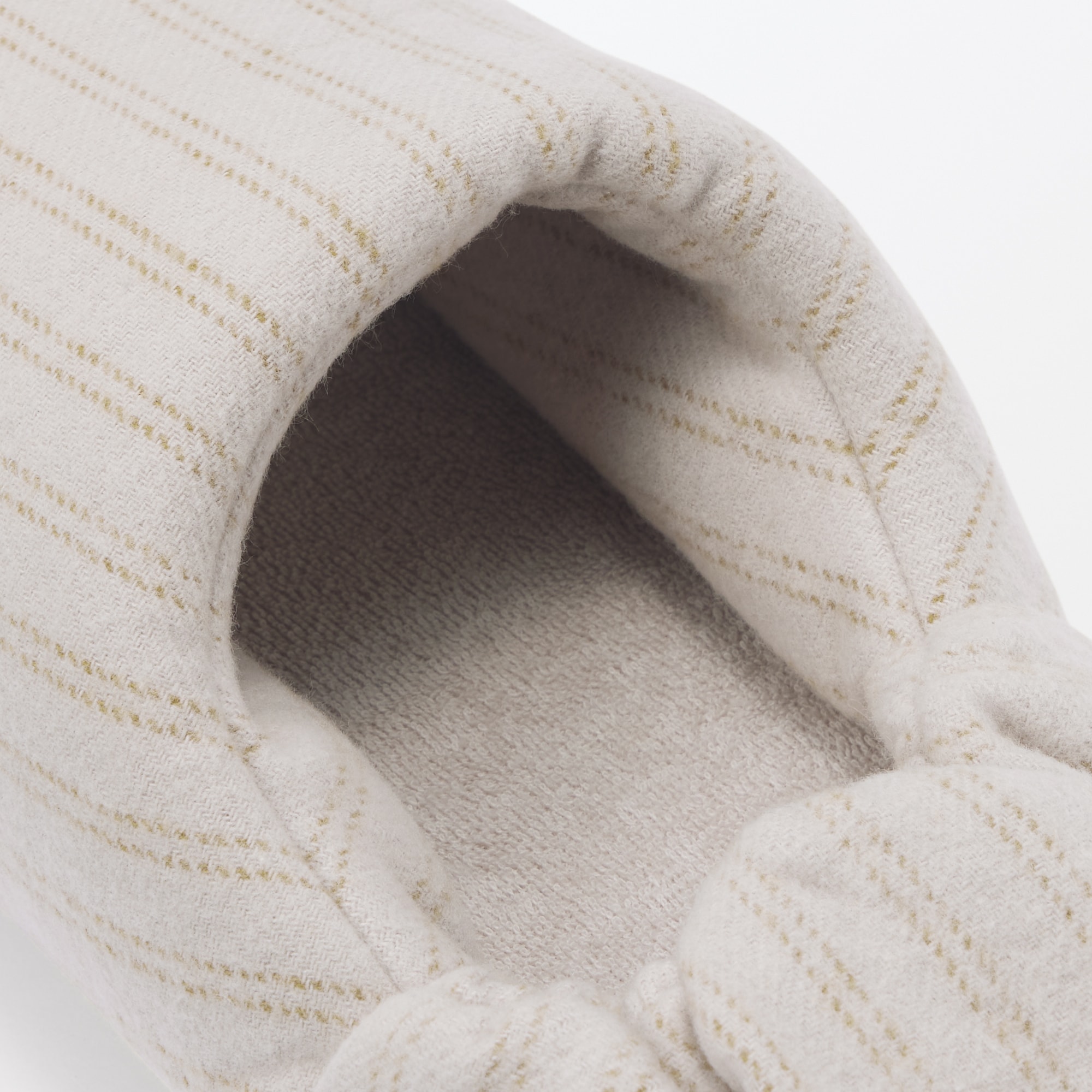 綿フランネルかかとにフィットするルームシューズ