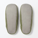 綿フランネルかかとにフィットするルームシューズ