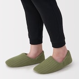 綿フランネルかかとにフィットするルームシューズ