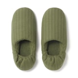 綿フランネルかかとにフィットするルームシューズ