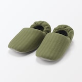 綿フランネルかかとにフィットするルームシューズ