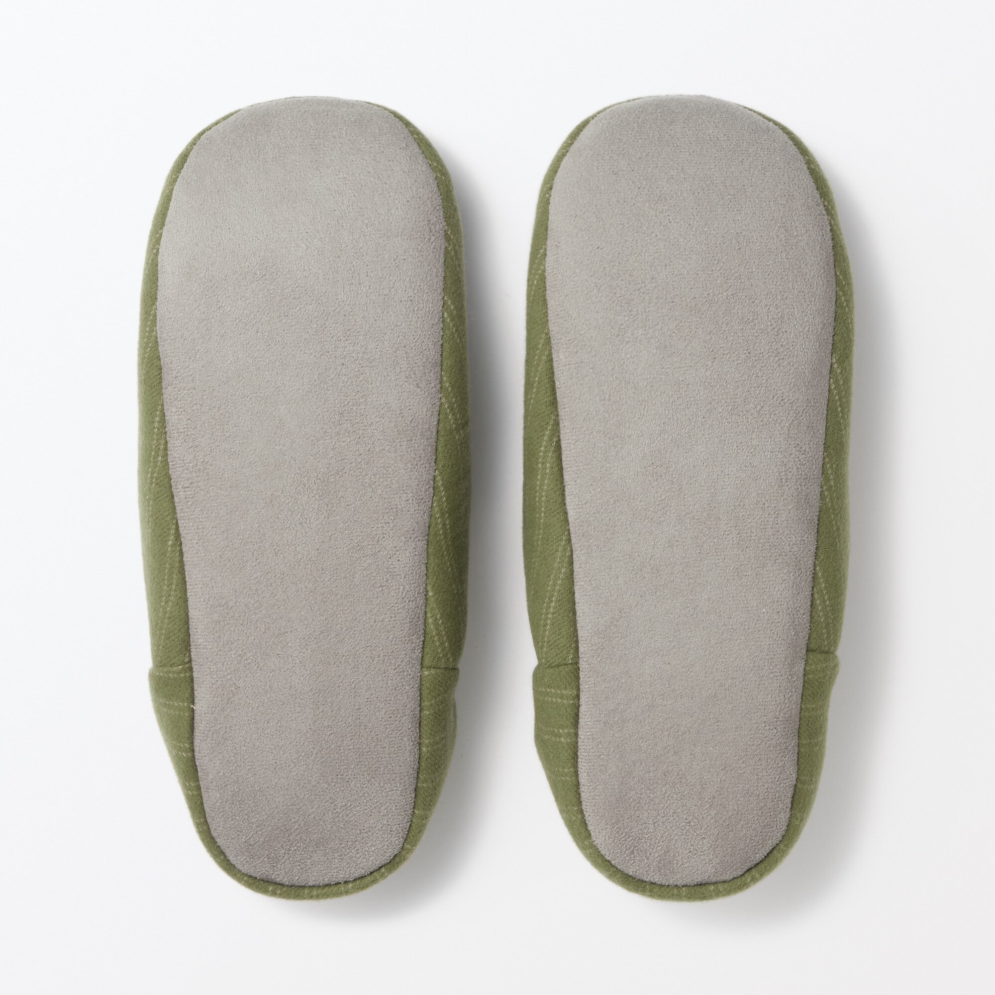 綿フランネルかかとにフィットするルームシューズ
