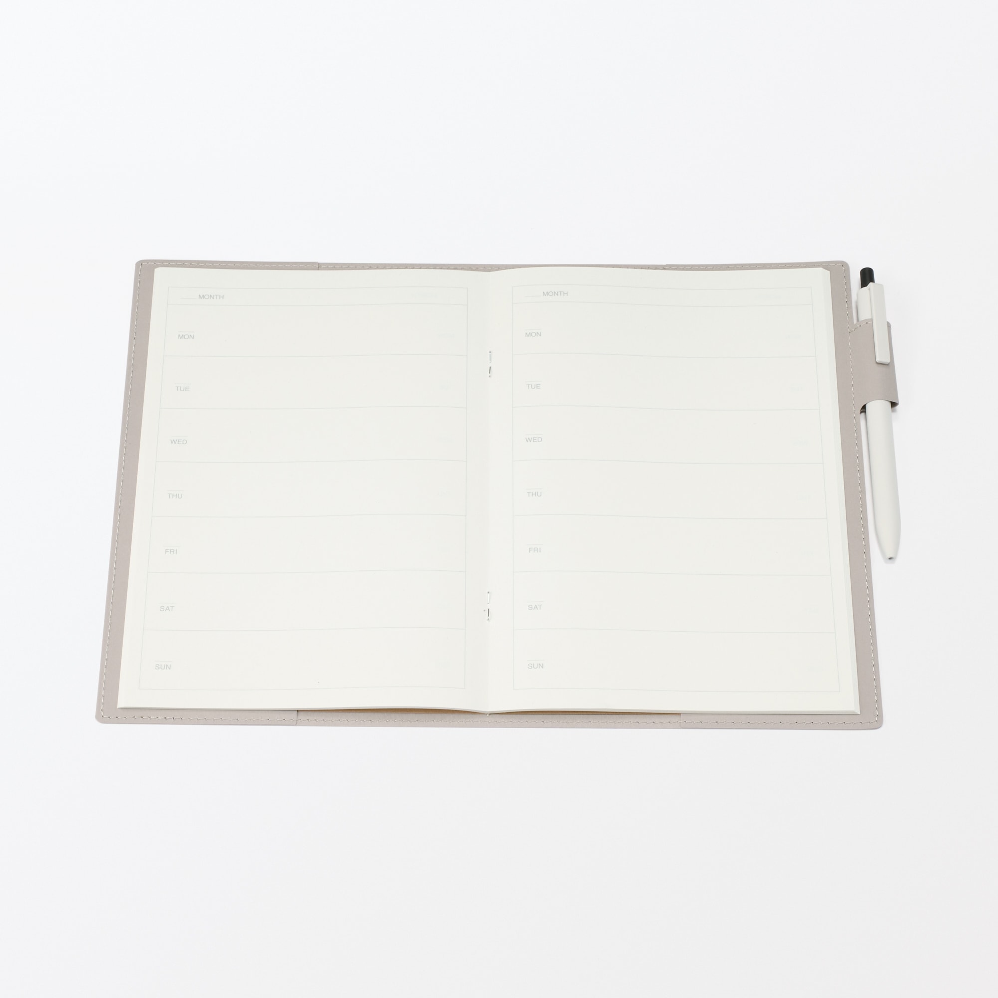 ジーンズラベル　ノートカバー　ペンホルダー付き