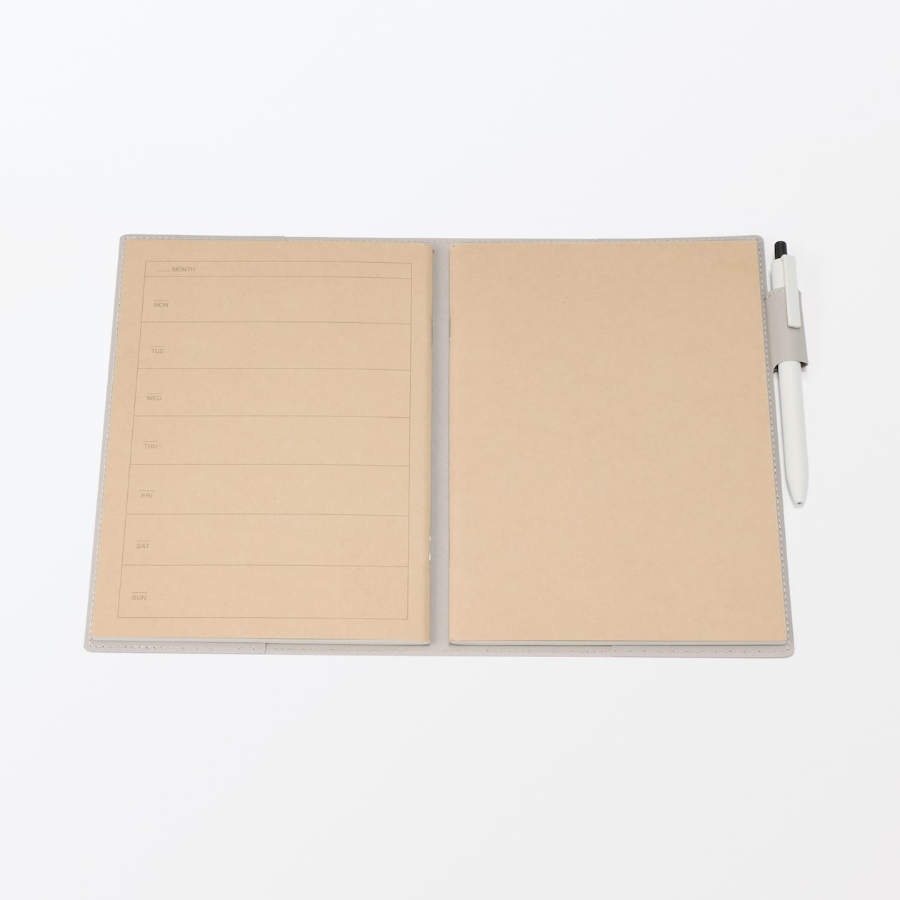 ジーンズラベル　ノートカバー　ペンホルダー付き