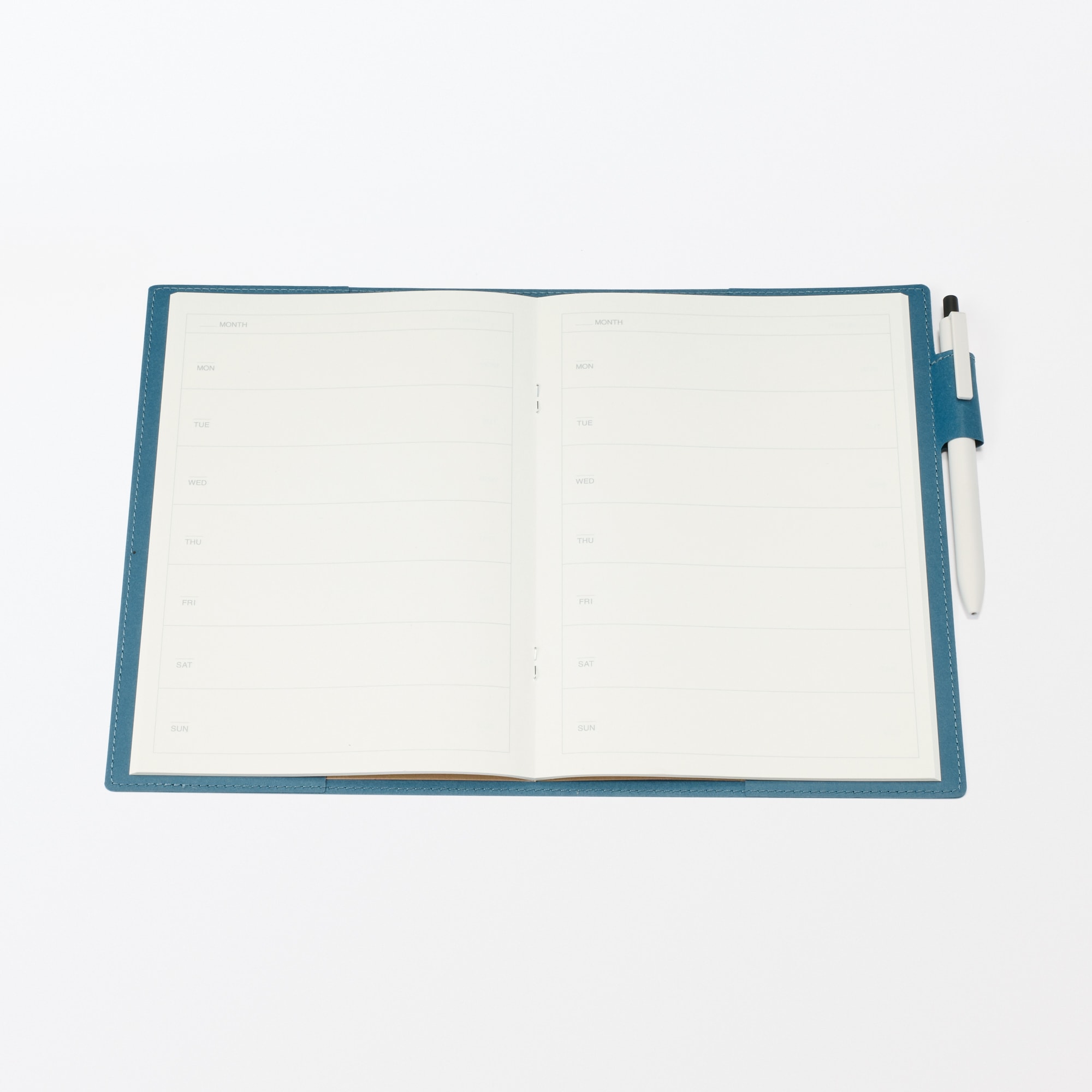 ジーンズラベル　ノートカバー　ペンホルダー付き