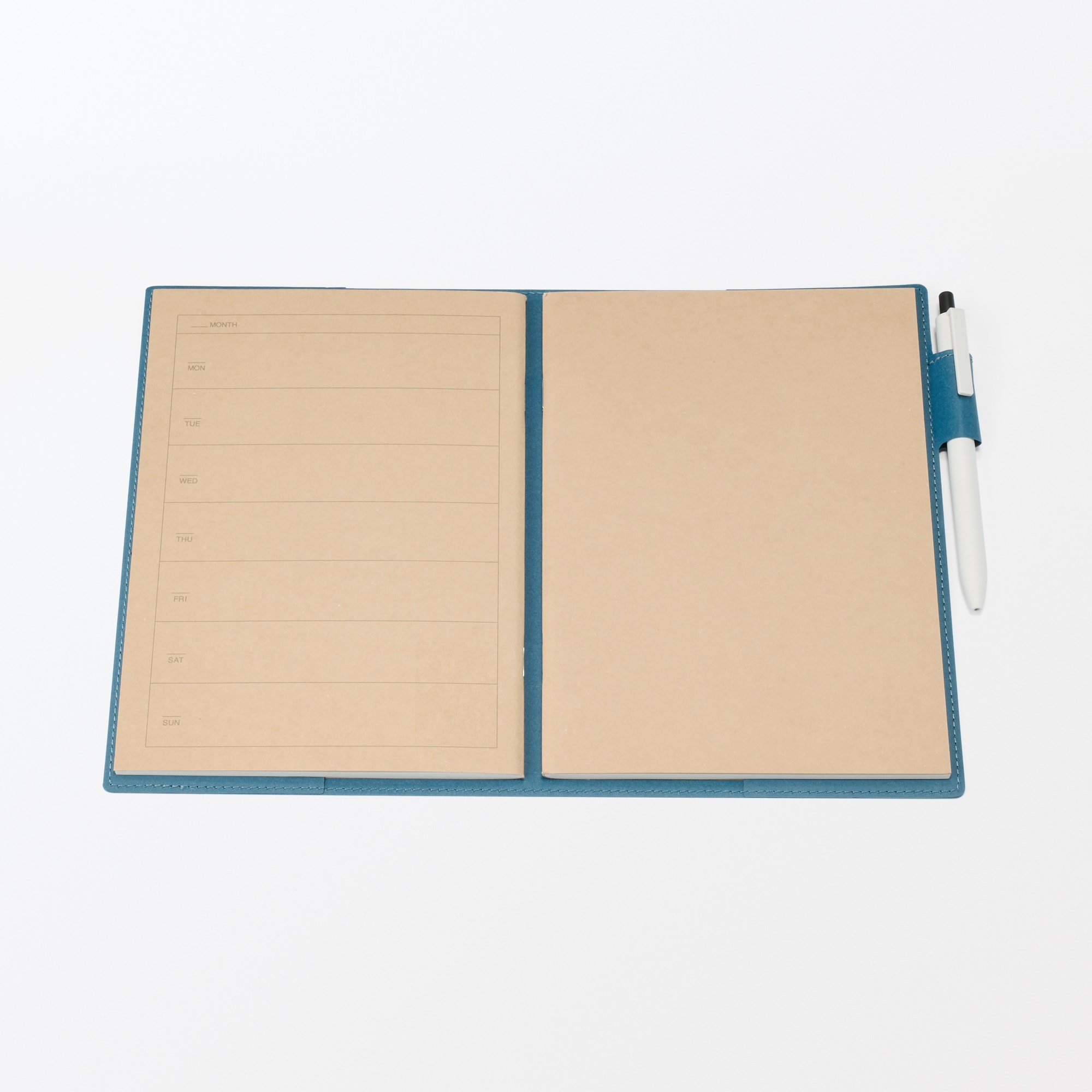 ジーンズラベル　ノートカバー　ペンホルダー付き