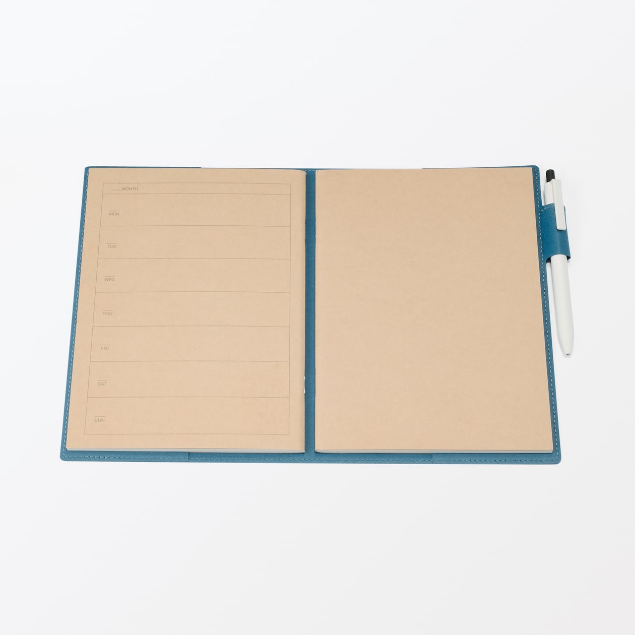 ジーンズラベル　ノートカバー　ペンホルダー付き