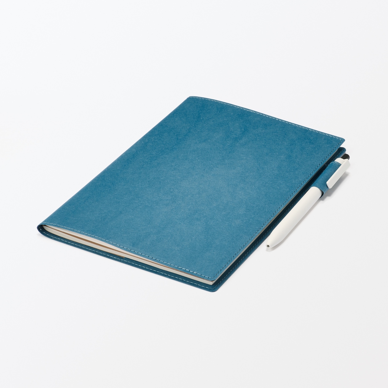 ジーンズラベル　ノートカバー　ペンホルダー付き