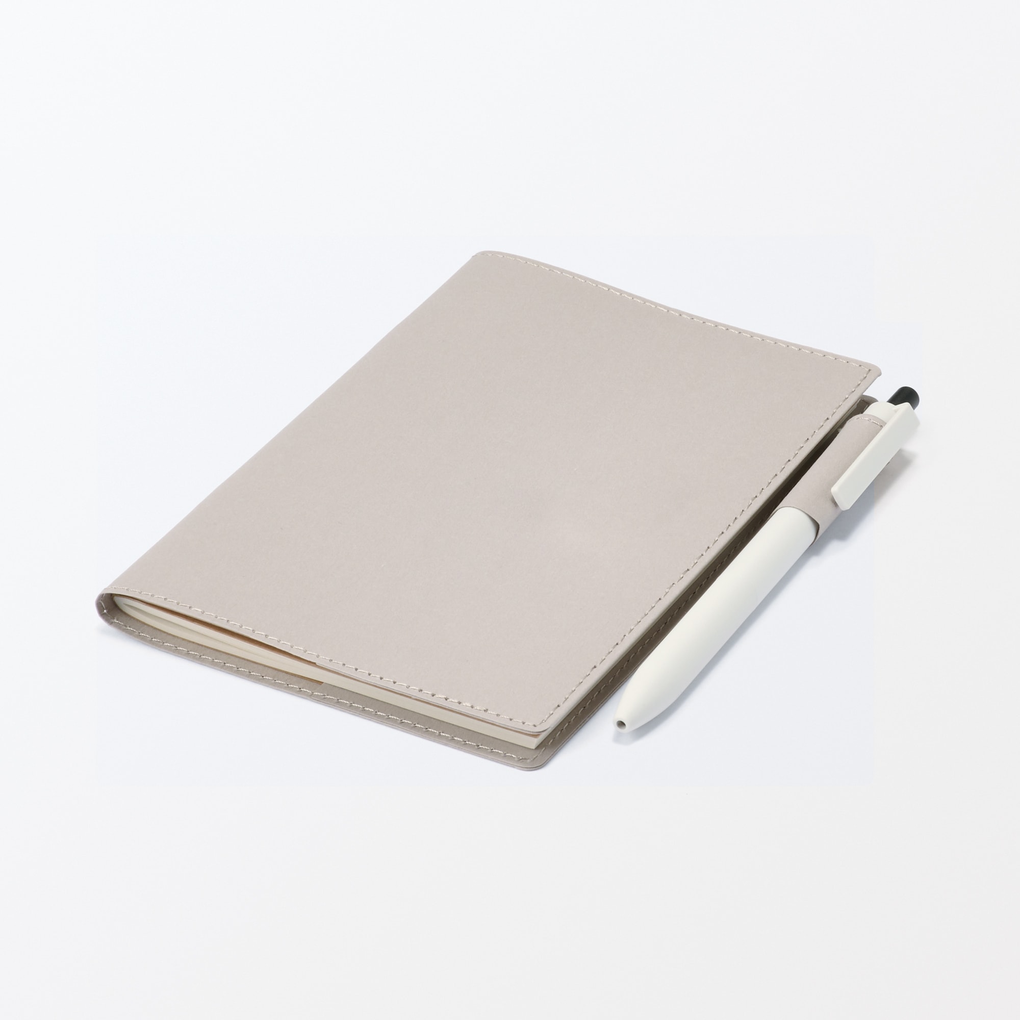 ジーンズラベル　ノートカバー　ペンホルダー付き